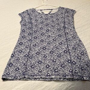 Talbot’s Blue, White, Gray Dress